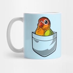 Pocket Lovebird Parrot T-Shirt Mug